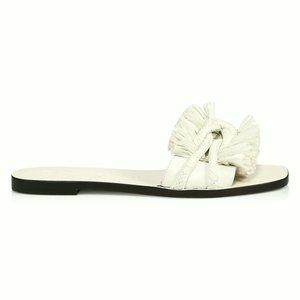 Tory Burch Rope Fringe Leather Slides